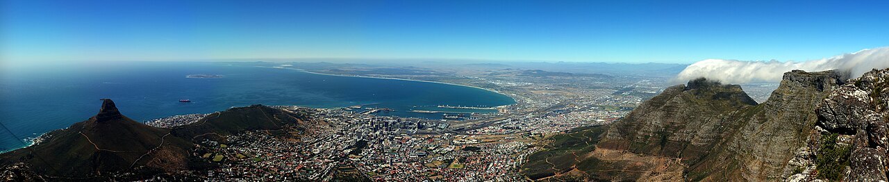 Cape Town panorama from Table Mountain, South Africa